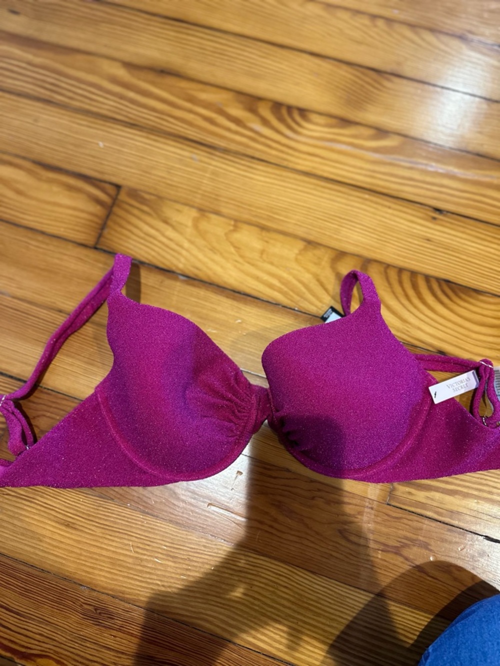 Victoria's Secret Shimmery Magenta Underwire Swim Bra